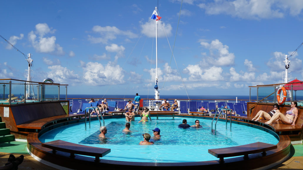 Cruise Line Pool with guests