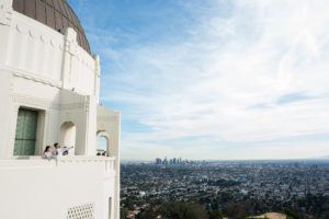 Tourists at Griffith Observatory in La, California