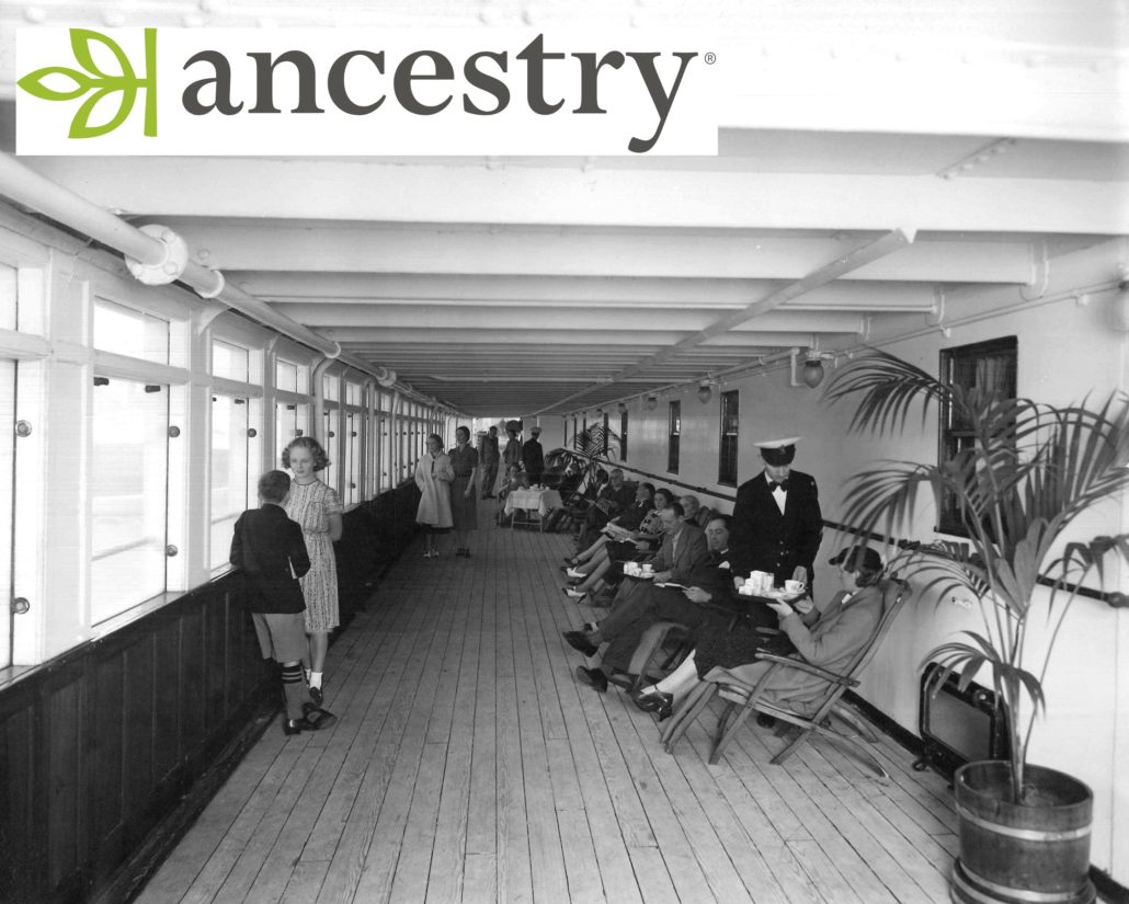QM2 -M842 - A Journey of Genealogy - Laconia deck