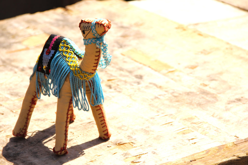 handmade camel toy from Egypt