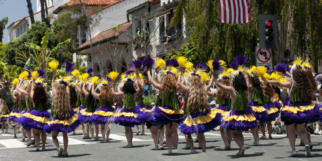 Solstice parade dancers in Santa Barbara, Calif.