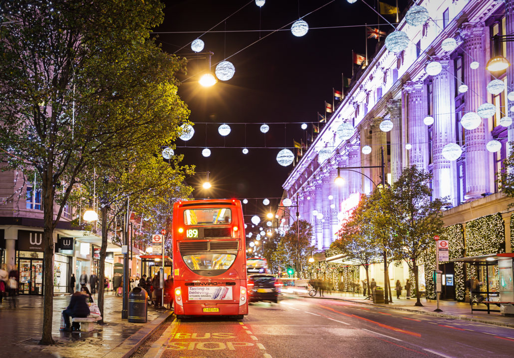 Oxford Street, London, decorated for Christmas