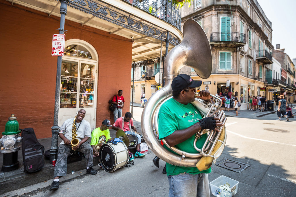 Jazz band in the French Quarter, New Orleans, Louisiana