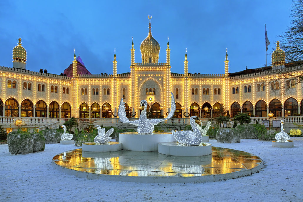 Moorish Palace installation in Tivoli Gardens, Copenhagen, Denmark