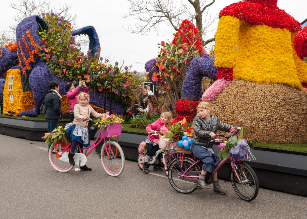 The traditional flowers parade Bloemencorso from Noordwijk to Haarlem in the Netherlands.
