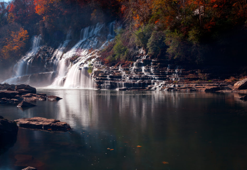 Twin Falls at Rock Island State Park in Tennessee