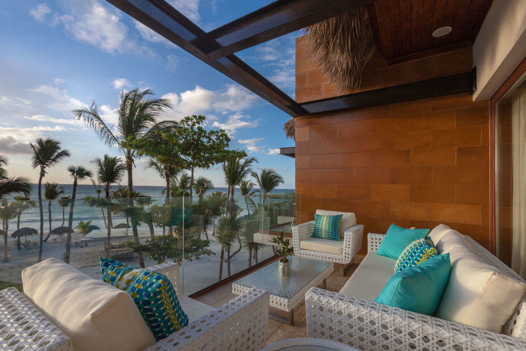 Beachfront Suite Balcony at Cap Cana