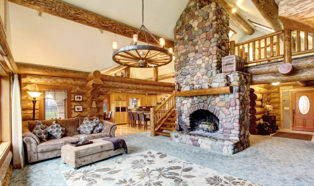 American log cabin house