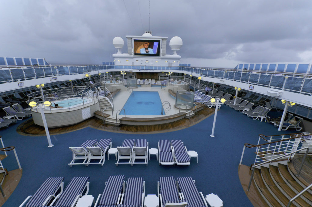 Upper deck of Princess cruise ship
