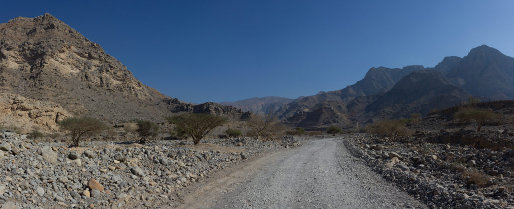 Wadi Ghail in Ras Al Khaimah. Mountains