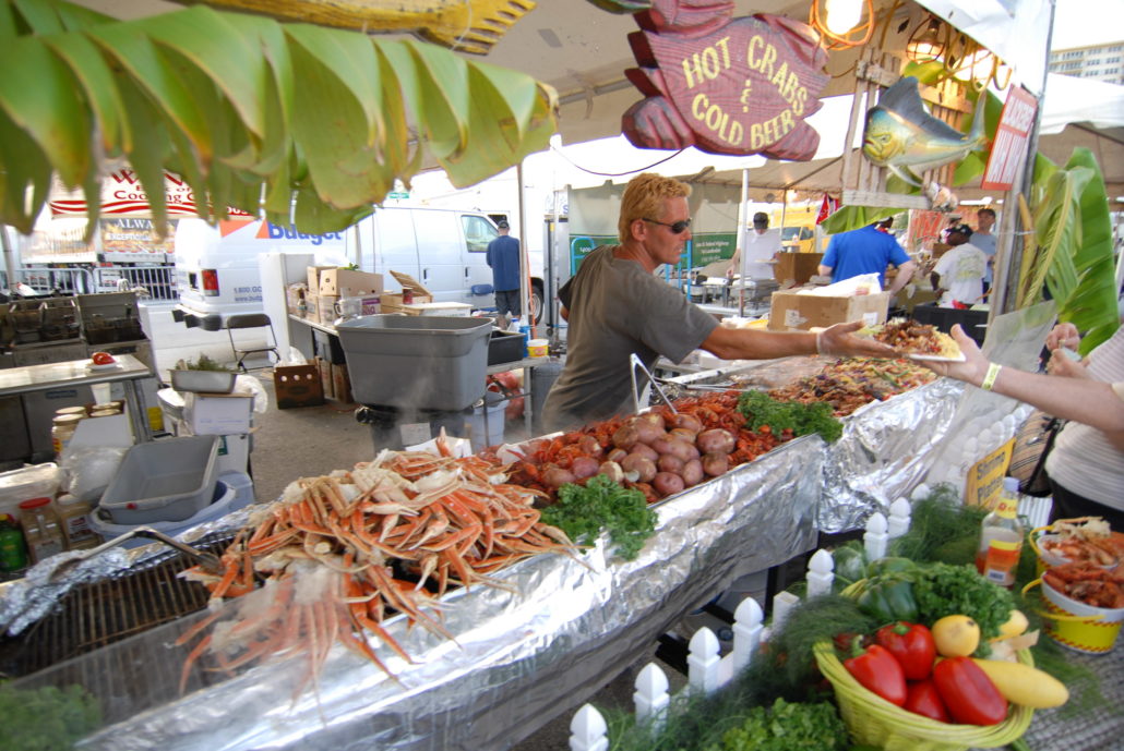 Seafood festival by the beach in Florida