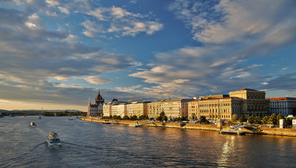Budapest city skyline panorama on the Danube