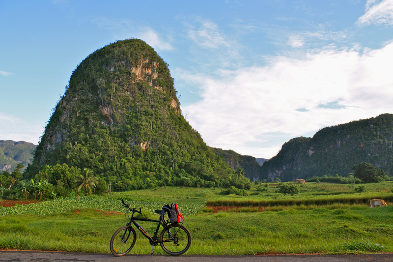 Cycling in Vinales Valley, Cuba