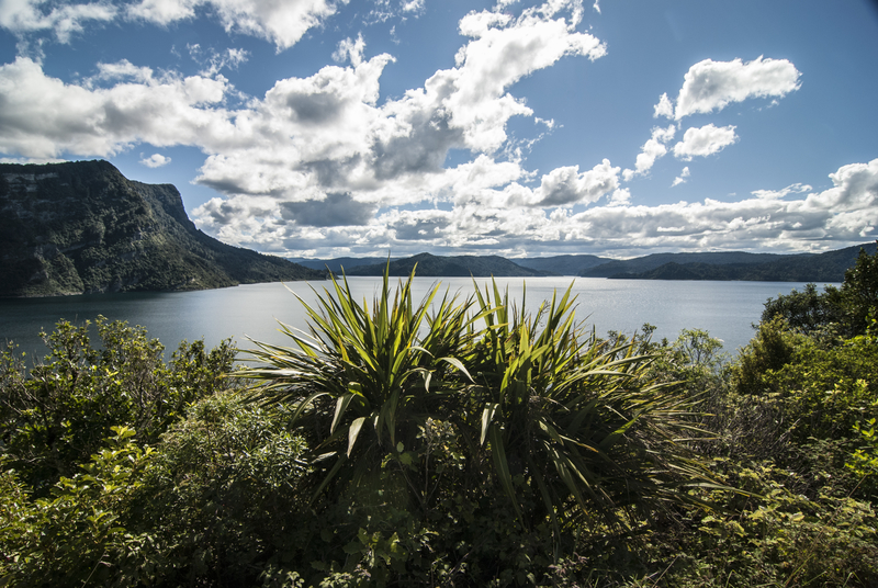 View on Lake Waikaremoana in New Zealand, Northern Island
