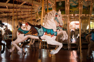 Detail of a carousel horse