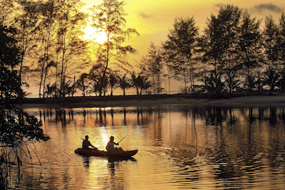 Kayaking in Soneva Kiri Resort, Thailand © Soneva, by Jerome Kelakopian