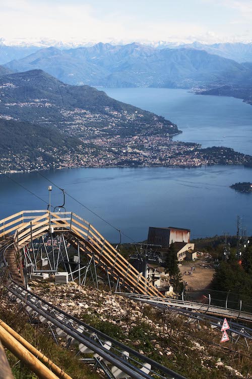 View from the top of Montarone, Lake Maggiore, Italy