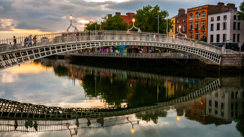 Ha Penny Bridge in Dublin, Ireland