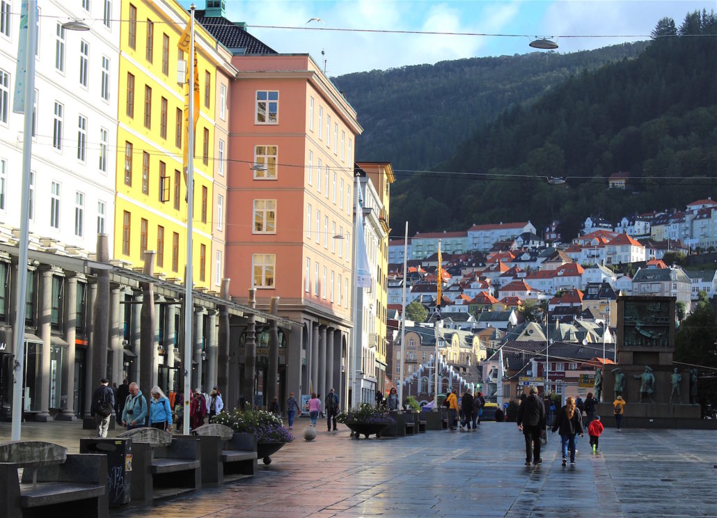 Bergen Main Square at Dusk