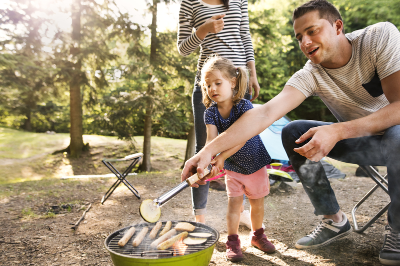 Grilling and camping with kids
