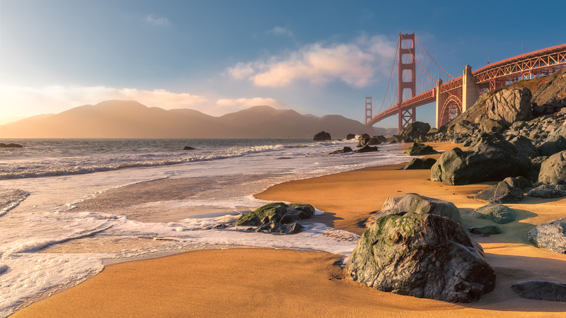 Golden Gate Bridge, Marshall beach