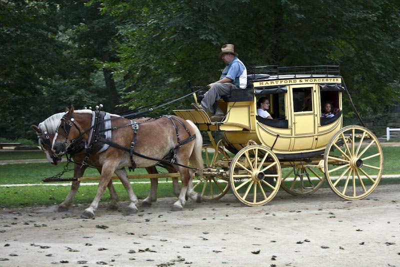 A genuine Concord Coach at Old Sturbridge Village Massachusetts