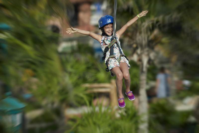 Ziplining. Photo: Seadust Cancun Family Resort