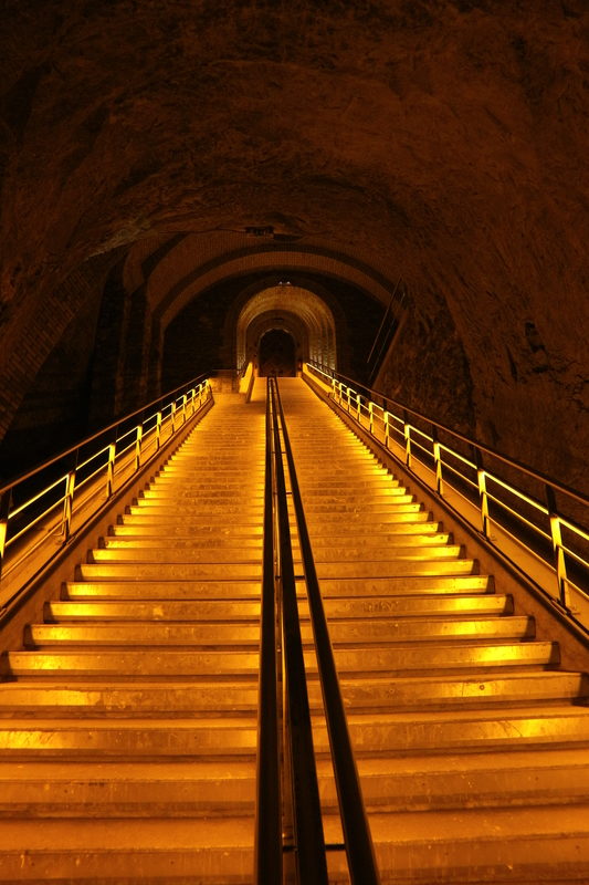 Stairway at Veuve Clicquot cellars. Photo: Thierry Petris | Dreamstime.com