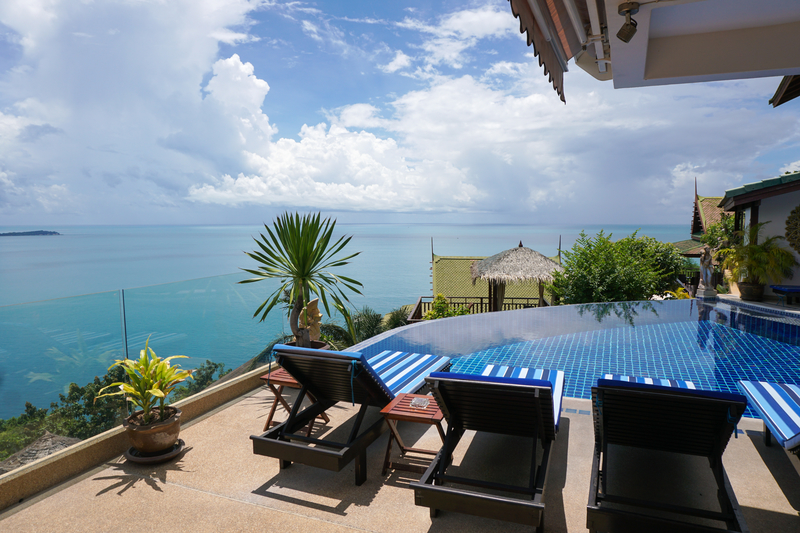 View of the sea from private villa.