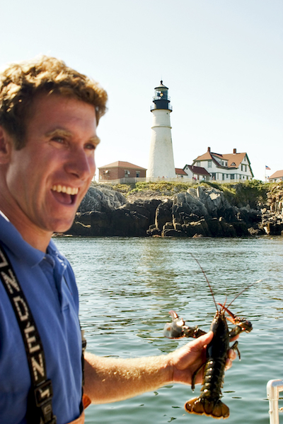 Lucky Catch Boat Tours with Portland Head Light. Photo: Stillman Rogers